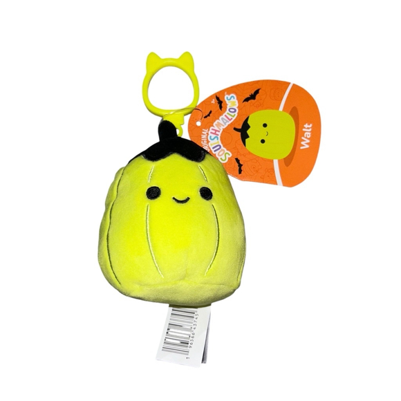 Squishmallows Walt Green and Black Pumpkin Plush Keychain - Picture 2 of 5